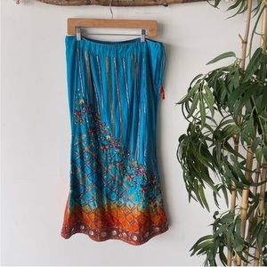 Beautiful Indian Ombre Sequin Maxi Skirt